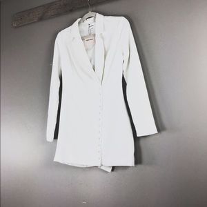 armida button blazer dress